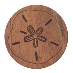 C&F Home Sand Dollar Wood Coasters Set Of 4