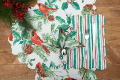 C&F Home Delwyn Cardinal Round Placemats Set Of 6, 17" -C&F Home GUEST 2a20f580 5b2d 4319 af94 901d3dbd6c41 1