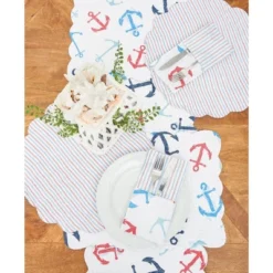 C&F Home Anchors Away Cotton Quilted Round Reversible Placemats Set Of 6, 17" 8 C&F Home Anchors Away Cotton Quilted Round Reversible Placemats Set Of 6, 17" -C&F Home GUEST 2b468687 2e92 4a5b b9fb 17f74a390453