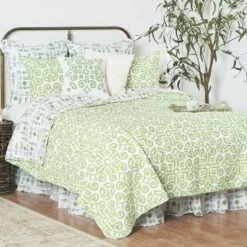 C&F Home 20" X 26" Boxwood Abbey Green Garden Cotton Standard Sham - Machine Washable