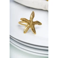 C&F Home Gold Starfish Napkin Rings Set Of 4 -C&F Home GUEST 2c764255 99e9 4b07 b7c6 51810c168d36