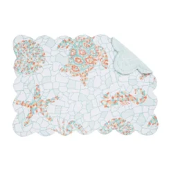 C&F Home Grand Turks Cotton Quilted Rectangular Reversible Placemats Set Of 6, 13" X 19" -C&F Home GUEST 2dda7764 4ce7 4c01 8437 5fe295f2b2fe