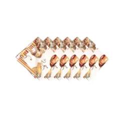 C&F Home Watercolor Pumpkin Napkin Set Of 6