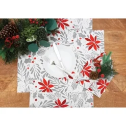 C&F Home Poinsettia Christmas Printed Christmas Winter Table Runner 14" X 72" -C&F Home GUEST 2ed59366 9b7f 4d2b 954d 3050d2350249