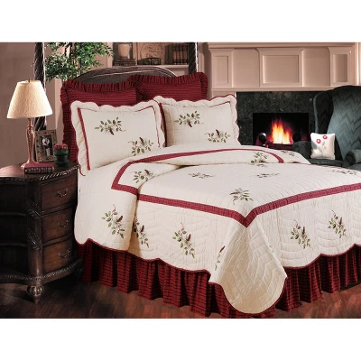 C&F Home Red Plaid Bed Skirt 3 C&F Home Red Plaid Bed Skirt