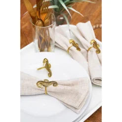 C&F Home Gold Seahorse Napkin Rings Set Of 4 -C&F Home GUEST 3086ef3a 9e13 4a10 b385 1f8eea3a995b