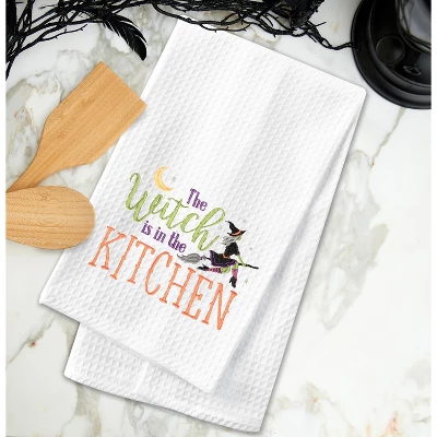 C&F Home Witch Is In The Kitchen Halloween Cotton Embroidered Waffle Weave Kitchen Towel 3 C&F Home Witch Is In The Kitchen Halloween Cotton Embroidered Waffle Weave Kitchen Towel