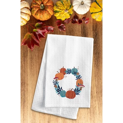 C&F Home Pumpkin Wreath Halloween Dishtowel 3 C&F Home Pumpkin Wreath Halloween Dishtowel
