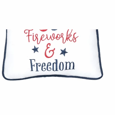 C&F Home Flip Flops Fireworks 4th Of July Patriotic Embroidered Square Accent Small Petite Throw Pillow, 10" X 10" 4 C&F Home Flip Flops Fireworks 4th Of July Patriotic Embroidered Square Accent Small Petite Throw Pillow, 10" X 10" - Image 2