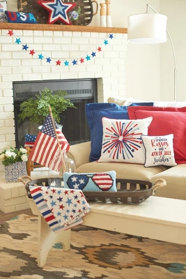 C&F Home Solid Navy Flange July 4th Throw Pillow 5 C&F Home Solid Navy Flange July 4th Throw Pillow - Image 3