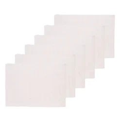 C&F Home White Chindi Solid Color Machine Washable Placemats Set Of 6 -C&F Home GUEST 3457a1bc c664 493e a969 ff3b1900a006