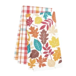 C&F Home Fall Leaves & Plaid Printed & Woven Kitchen Towel Set Of 2 -C&F Home GUEST 345b69a1 5641 49e9 b344 6cbada173961