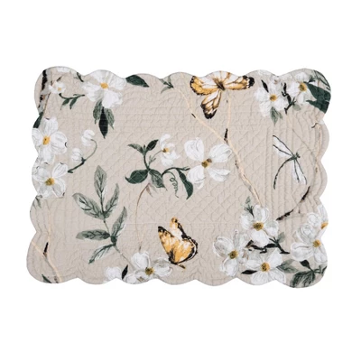 C&F Home Dogwood Meadows Scalloped Placemats Set Of 6 Floral Flowers, 13" X 19" 4 C&F Home Dogwood Meadows Scalloped Placemats Set Of 6 Floral Flowers, 13" X 19" - Image 2