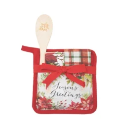 C&F Home Poinsettia Greetings Potholder S/4 7 C&F Home Poinsettia Greetings Potholder S/4 -C&F Home GUEST 36485cc4 3e9e 4fab ba47 e90c03a0a73a