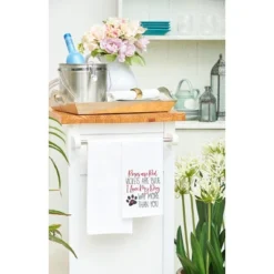C&F Home Valentine's Day "Love My Dog More" Pawprint Flour Sack Kitchen Dishtowel -C&F Home GUEST 375adac0 95d5 412f 8887 3fe8b0866517