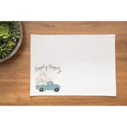 C&F Home Hippity Hoppity Bunny Rabbit Easter Spring Truck Embroidered Placemats Set Of 6, 13" X 16" -C&F Home GUEST 37af6b06 6041 4448 8d13 37f1d96a2219