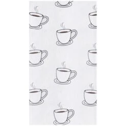 C&F Home Coffee Cups Embroidered Cotton Flour Sack Kitchen Towel -C&F Home GUEST 380bbd4d 02b1 4c96 bf63 99ef15574571