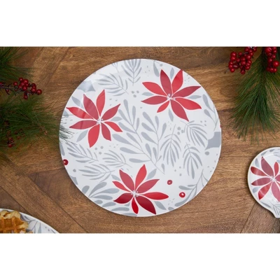C&F Home Poinsettia Christmas Round Platter 3 C&F Home Poinsettia Christmas Round Platter