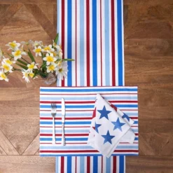 C&F Home Red White & Pow Table Runner 14" X 72" -C&F Home GUEST 3b56ba4b 8ea6 4f25 b6e1 8e37e03ca6eb 1