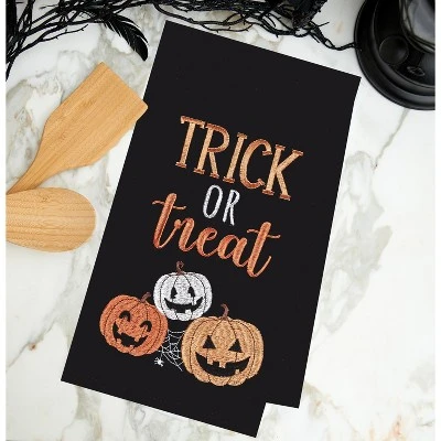 C&F Home Trick Or Treat Pumpkins Embroidered Woven Halloween Kitchen Towel 3 C&F Home Trick Or Treat Pumpkins Embroidered Woven Halloween Kitchen Towel