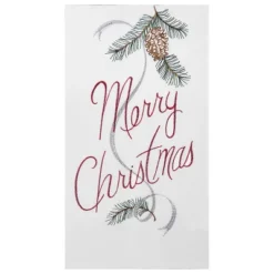 C&F Home "Merry Christmas" Sentiment With Pinecone Flour Sack Kitchen Towel Decor Decoration 27L X 18W In. -C&F Home GUEST 3d06ebc9 62ce 44d6 abdf 497d76f9b6db