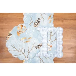 C&F Home Meraki Island Quilted Reversible Blue Coastal Placemats Set Of 6, 13" X 19" -C&F Home GUEST 3f2e059e 60f0 4a40 8725 faffa6f91543
