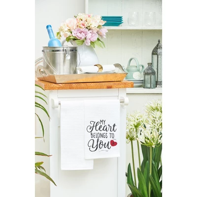 C&F Home Valentine's Day "Heart Belongs To You" Embroidered Waffle Weave Kitchen Dishtowel 5 C&F Home Valentine's Day "Heart Belongs To You" Embroidered Waffle Weave Kitchen Dishtowel - Image 3
