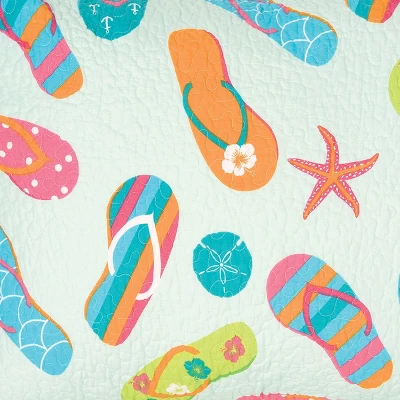 C&F Home Flip Flop Life Coastal Beach Theme Quilt Beach Mini Set 5 C&F Home Flip Flop Life Coastal Beach Theme Quilt Beach Mini Set - Image 3