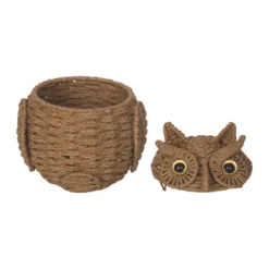 C&F Home Owl Handwoven Halloween Premium Trick Or Treat Candy Basket Container