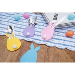 C&F Home Aqua Easter Bunny Rabbit Felt Silverware Serving Napkin Holder Sleeves Set Of 6 -C&F Home GUEST 41ec17e8 009e 423c 919a a10facb8f940