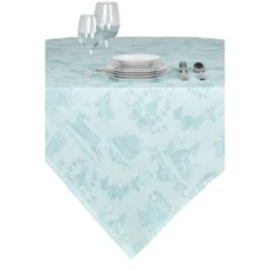 C&F Home Bunny Rabbit Blue Jacquard Easter Tablecloth Topper 54" X 54" -C&F Home GUEST 429ae63e 28fd 412a ae5b 4017cf9212fa