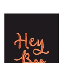 C&F Home Halloween "Hey Boo" Flying Ghost 100% Cotton Embroidered Canvas Dishtowel