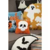 C&F Home Halloween Skeleton Ribs Heart Shape Hooked Accent Throw Pillow 16" X 16"