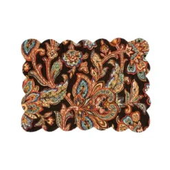 C&F Home Dorothy Autumnal Brown Quilted Scalloped Paisley Floral Placemats Set Of 6, 13" X 19" 10 C&F Home Dorothy Autumnal Brown Quilted Scalloped Paisley Floral Placemats Set Of 6, 13" X 19" -C&F Home GUEST 4472915a 957f 4f45 a0de f983f94cc135