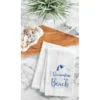 C&F Home Quarantine At The Beach Embroidered Waffle Weave Kitchen Towel