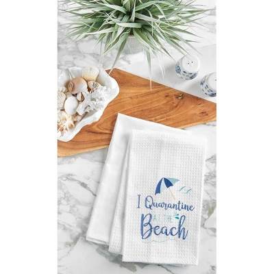 C&F Home Quarantine At The Beach Embroidered Waffle Weave Kitchen Towel 3 C&F Home Quarantine At The Beach Embroidered Waffle Weave Kitchen Towel