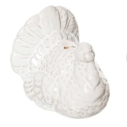 C&F Home White Turkey Stoneware Salt & Pepper Shakers Set Of 2