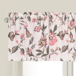 C&F Home Blair Garden Cotton Beige Valance Window Treatment Set Of 2 Decor