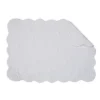 C&F Home Christiana White Reversible Machine Washable Scallop Quilt Placemats Set Of 6