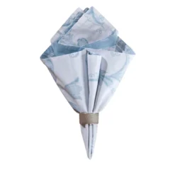 C&F Home Eliza Lace Blue Cotton Reversible Napkin Set Of 6