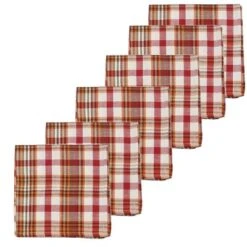 C&F Home Abingdon Plaid Napkin Set Of 6