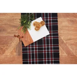 C&F Home Poinsettia Plaid Woven Table Runner 13" X 72" -C&F Home GUEST 4ac8647b 6f40 4d70 ba60 925f9d8a256e