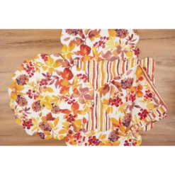 C&F Home Cordelia Falling Leaves 100% Cotton Quilted Rectangle Single Placemat 13" X 19" -C&F Home GUEST 4b1afcec c292 4656 9626 b6727158cd22