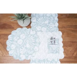 C&F Home Seafoam Reef Scalloped Placemats Set Of 6 Nautical Design Coral, 13" X 19" -C&F Home GUEST 4b220399 1caa 47d3 a213 2ad2f0371bde