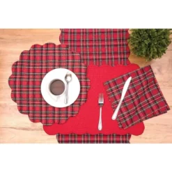 C&F Home Red Plaid Table Runner 14" X 51"