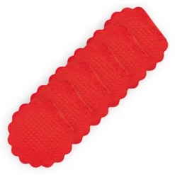 C&F Home Red Round July Fourth Placemats Set Of 6, 17"