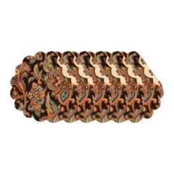 C&F Home Dorothy Autumnal Brown Quilted Scalloped Paisley Floral Accents Placemats Set Of 6, 17" -C&F Home GUEST 4e1b7366 3ae7 4114 b3fe f8373cabeadc