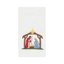 C&F Home Nativity Scene Embroidered Cotton Waffle Weave Kitchen Dishtowel -C&F Home GUEST 4eb17f8e bb56 402b a71a df7d9e8344a9