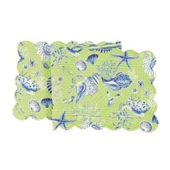 C&F Home Green Seashell Table Runner