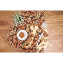 C&F Home Dorothy Autumnal Brown Quilted Scalloped Paisley Floral Accents Placemats Set Of 6, 17" -C&F Home GUEST 51c3fd51 cce6 47bf a02f e14a470daa02 3